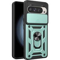 Google Pixel 9 et 9 Pro 5G 5G - housse etui rigide anti choc + film ecran - VERT