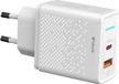 DrPhone HALO7 - Chargeur rapide 18W - USB-C PD 3.0 + Chargeur Qualcomm 3.0 - Indicateur LED - Chargeur pour smartphone / tablette - Blanc