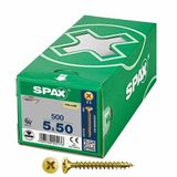 SPAX Schroefdoos SPAX Yellox Z2 Platte kop 5,0 x 50 mm 500 Stuks