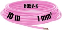 Kalitec 10 meter H05V-K 1 mm² roze bedradingskabel