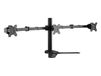 Equip 17-27" Draaibare Triple Monitorstand Zwart
