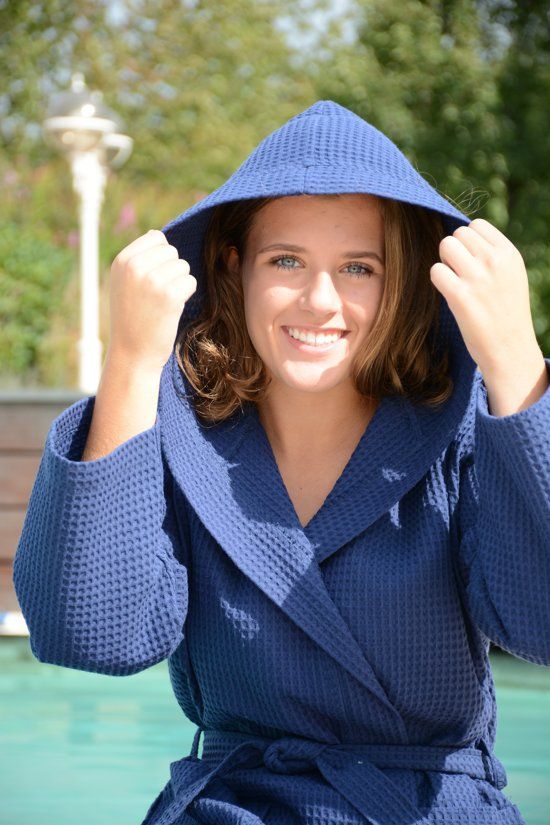 ARTG RobezzÂ® ARTGÂ® Wafelbadjas met Capuchon French Navy - Maat 4XL