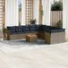 Prolenta Maison Exclusive - Tuinset voor in de tuin, bestaande uit 11 delen, met kussens, grijs, van polyrotan