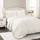 Lush Decor Reyna 3-delige dekbedset, wit, California King