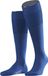 FALKE Airport lang eenkleurig wol katoen kniekousen heren blauw - maat 47-48