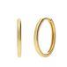 Lucardi Dames Zilveren goldplated oorringen met zirkonia 20mm
