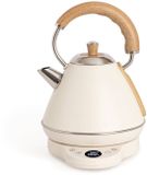 CREATE KETTLE RETRO PRO Bouilloire électrique 1 L avec contrôle de température - Blanc cassé