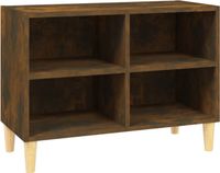 vidaXL Tv-meubel met houten poten 69,5x30x50 cm gerookt eikenkleurig