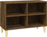 vidaXL Tv-meubel met houten poten 69,5x30x50 cm gerookt eikenkleurig