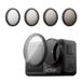 Ochama × JD Jingzao Ensemble de filtres Action compatible avec DJI Action3/4/5PRO, ensemble de 4 filtres, filtre polarisant CPL, filtres à densité neutre ND8/16/36, accessoires pour caméra DJI
