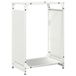 VidaXL Brandhoutkar & -houder Wit Staal 280x650 mm