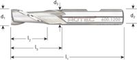 Rotec HSS-E spiebaanfrees, kort, Weldon, ø17