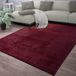 TT Home Vloerkleed Woonkamer Kortpolig Effen Modern Design Wasbaar Rood 80x150 cm