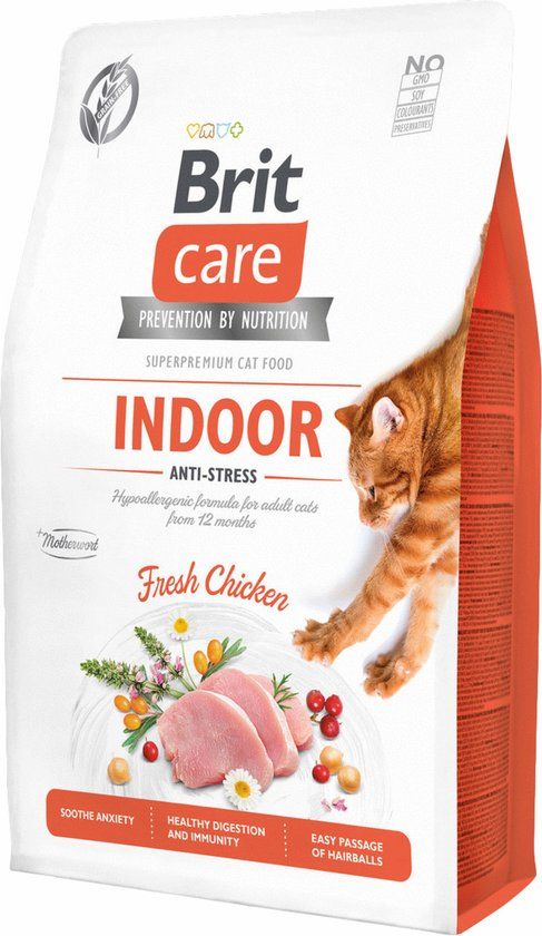 Brit Care Cat Grainfree Adult Indoor Anti-Stress Fresh Chicken 2 kg - Kat