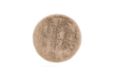LUXOR living Coste Zitkussen van kunstbont, set van 4, 40 x 40 cm, rond, taupe