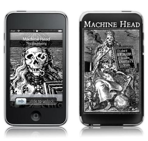MusicSkins MS-MAHE10004 - Apple iPod Touch 2G/3G - Zwart/Wit