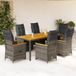 Maison Exclusive - Ensemble de jardin, composé de 7 pièces, avec coussins, gris, en polyrotin