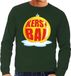 Bellatio Decorations Shoppartners Bv Foute kersttrui kerstbal geel op groene sweater voor heren - kersttruien S