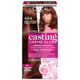L'Oréal 6x Casting Crème Gloss Haarkleuring 454 Brownie - Mahonie Koperbruin