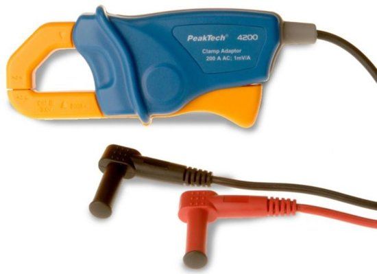Peaktech 4200 Stroomtangadapter voor multimeter ~ 200 A AC ~ met 4 mm-stekkers