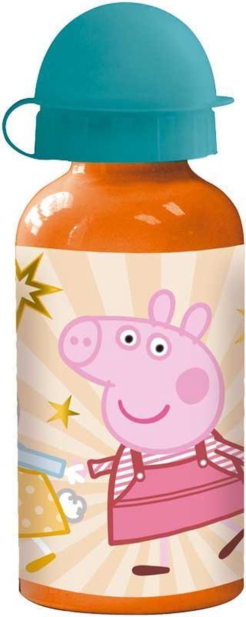 stor Drinkfles Peppa Pig Junior 400 Ml Aluminium Oranje/blauw