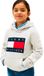 Tommy Hilfiger Heritage Flag Hoodie Light Grey Heather Enfants 14 Ans