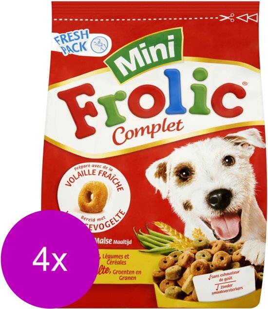 FROLIC Compleet Mini - Hondenvoer - 4 x Gevogelte 1 kg