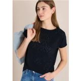 cecil Shirt met boothals in ajour look