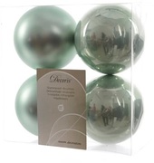 Snowflake Box a 4 ballen mat/g100mm eucalyptus Kerstartikelen