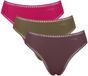 Sloggi Slip GO Crush High leg C3P Set van 3 Roze/Groen Katoen Vrouwen L