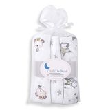 Amazon - Set van 3 chiffon - 100% katoen, grijs