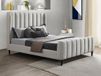 Vente-unique Cadre de lit tissu gris clair 160 x 200 cm