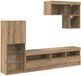 vidaXL TV Wandmeubel 6-delig Artisanaal Eiken Bewerkt Hout