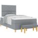 Prolenta Maison Exclusive - Boxspringbed met kussens, lichtgrijs, 190 x 120 cm, gestoffeerd
