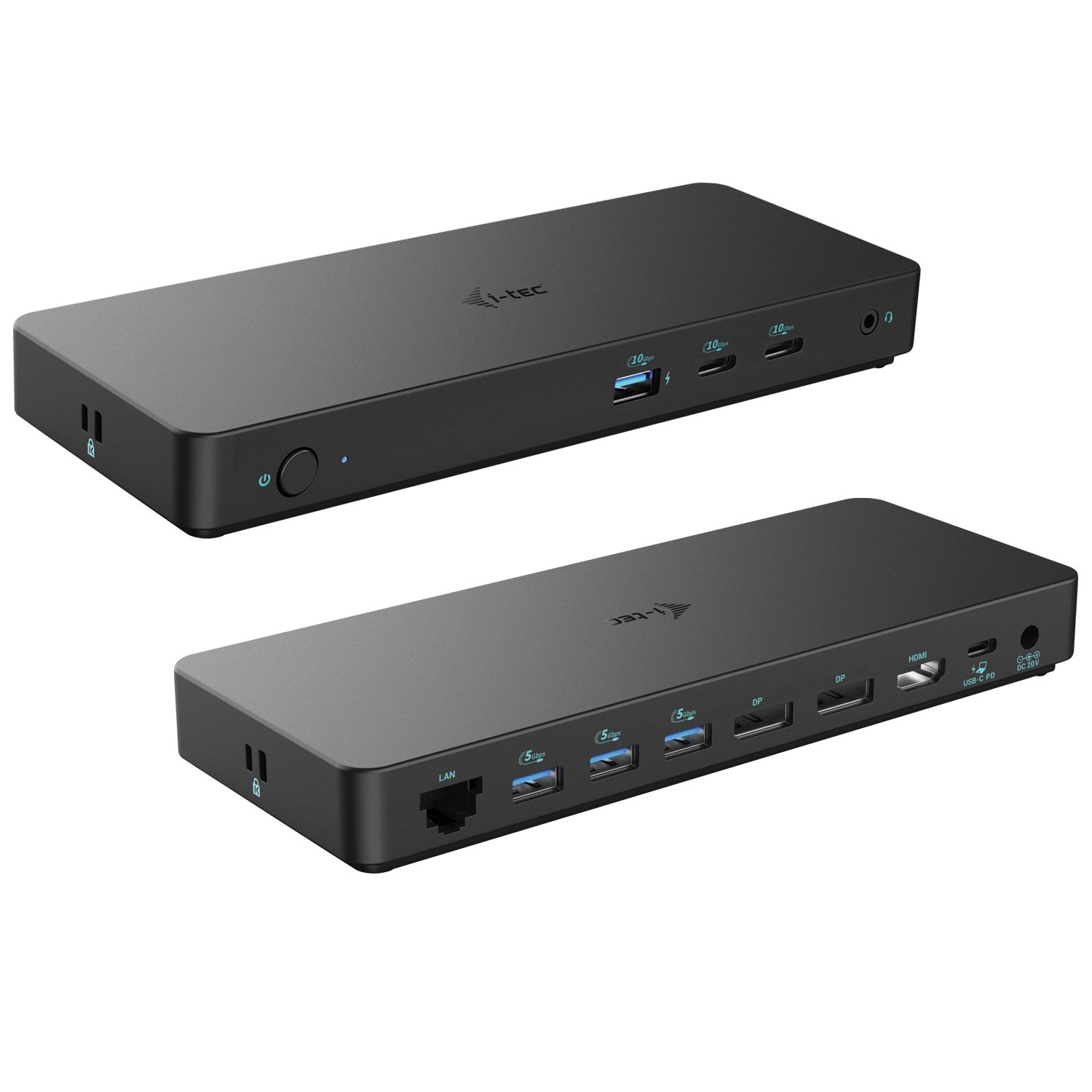 i-Tec USB-C Docking Station Pro - Triple Video - 2x DP + HDMI - USB-C - Ethernet - 100W - Zwart