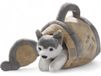 Carl Dick Husky dans une niche, jouet en peluche, peluche, environ 16 cm