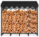 Stockage de bois Métal 185x70x185 cm 2,4 m³/h avec housse de protection