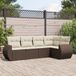 Maison Exclusive - Ensemble de jardin pour le jardin, composé de 5 pièces avec coussins, marron, en polyrotin