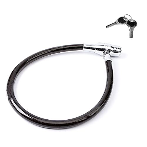 Olympia S200 Fietsslot (met alarm, stabiele staaldraad, diefstalbeveiliging, 100 dB sirene veilig alarmslot voor fiets, veiligheidsslot met sleutel)