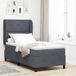 Maison Exclusive - Lit boxspring avec tête de lit, gris foncé, 200 x 100 cm, velours