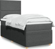 Maison Exclusive - Boxspringbed met matras, **dark grey**, 90x190 cm, **textile**