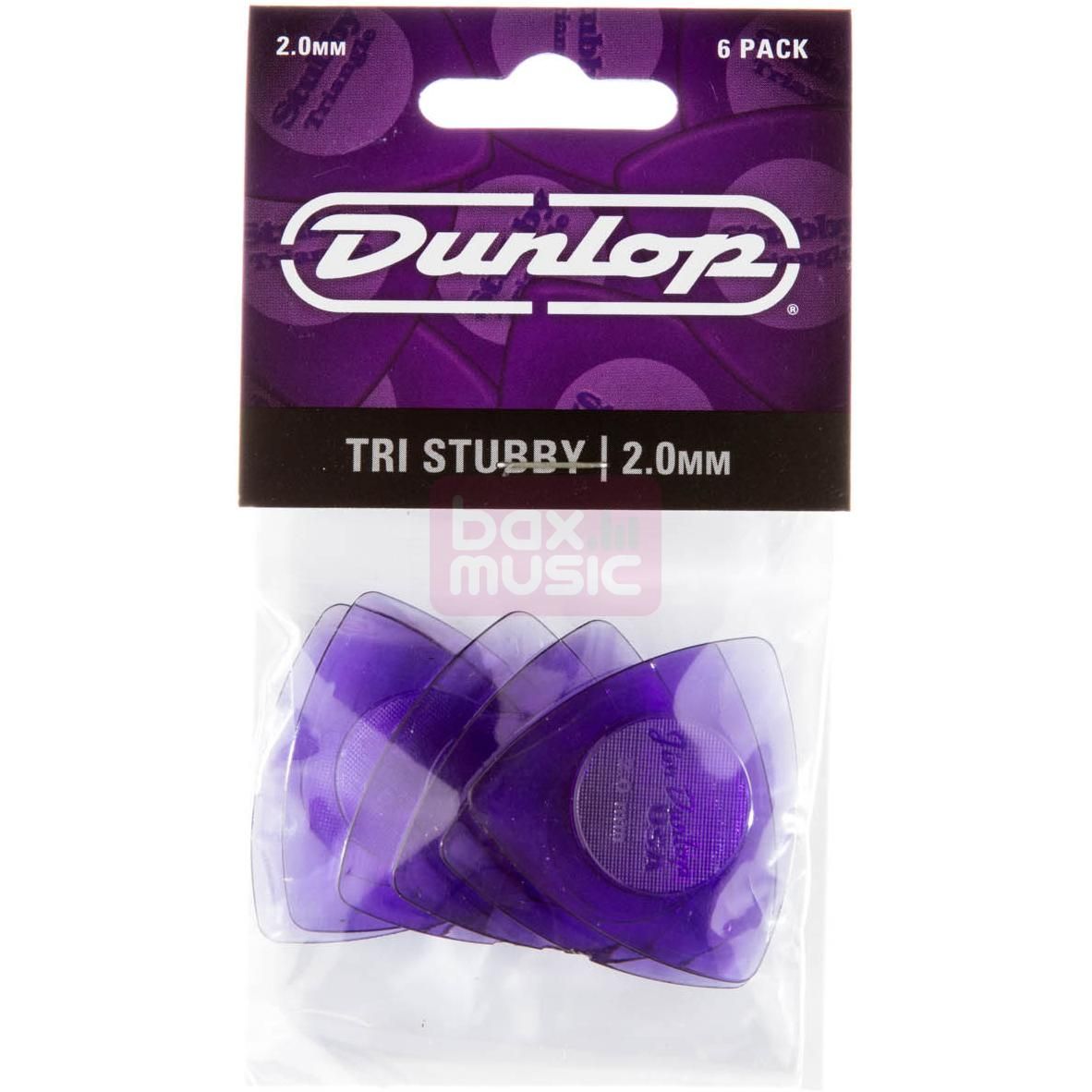 Dunlop Tri Stubby 2.0mm 6-pack plectrumset