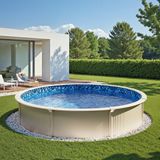 VEVOR Binnenbekleding Zwembadbekleding Vervangende Bekleding Rond Blauw 732x147cm Vinyl