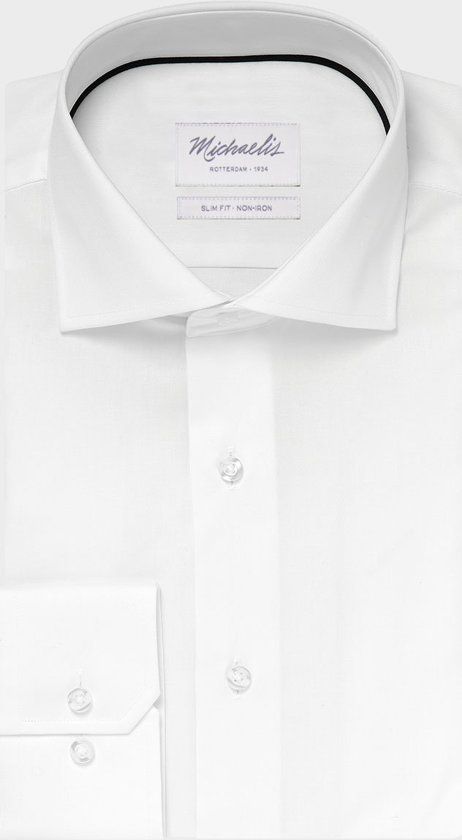 Michaelis Uni wit fine twill overhemd - 8717996681985