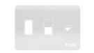 SFA - Elektronisch luxe toetsenbord, witte glazen voorkant SN-SWITCH3