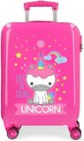 Roll Road Koffer Unicorn Junior 34 Liter Abs Roze