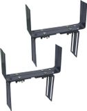 Geli Verstelbare muurbeugels - 3x - metaal - balkon haken - 12 t/m 23,5 cm - antraciet