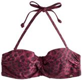 Next Dames Bandeau Bikinitop met Vulling en Beugel - Panterprint - Roze - Maat 85G