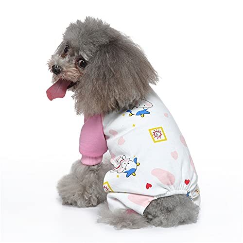 JRKJ Hond pyjama's huisdier kleding voor kleine honden kat pyjama hond puppy jumpsuit voor middelgrote honden slapen dragen warme kleding jas