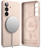 Ringke Silicone Magnetic Hoesje Geschikt voor Samsung Galaxy S26 | Compatibel met MagSafe / Qi2 | Back Cover met Magneet | Zacht Siliconen | Slank Design | Roze